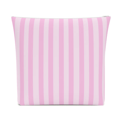 Pink Striped XL Cosmetic Bag