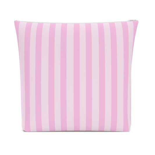 Pink Striped XL Cosmetic Bag