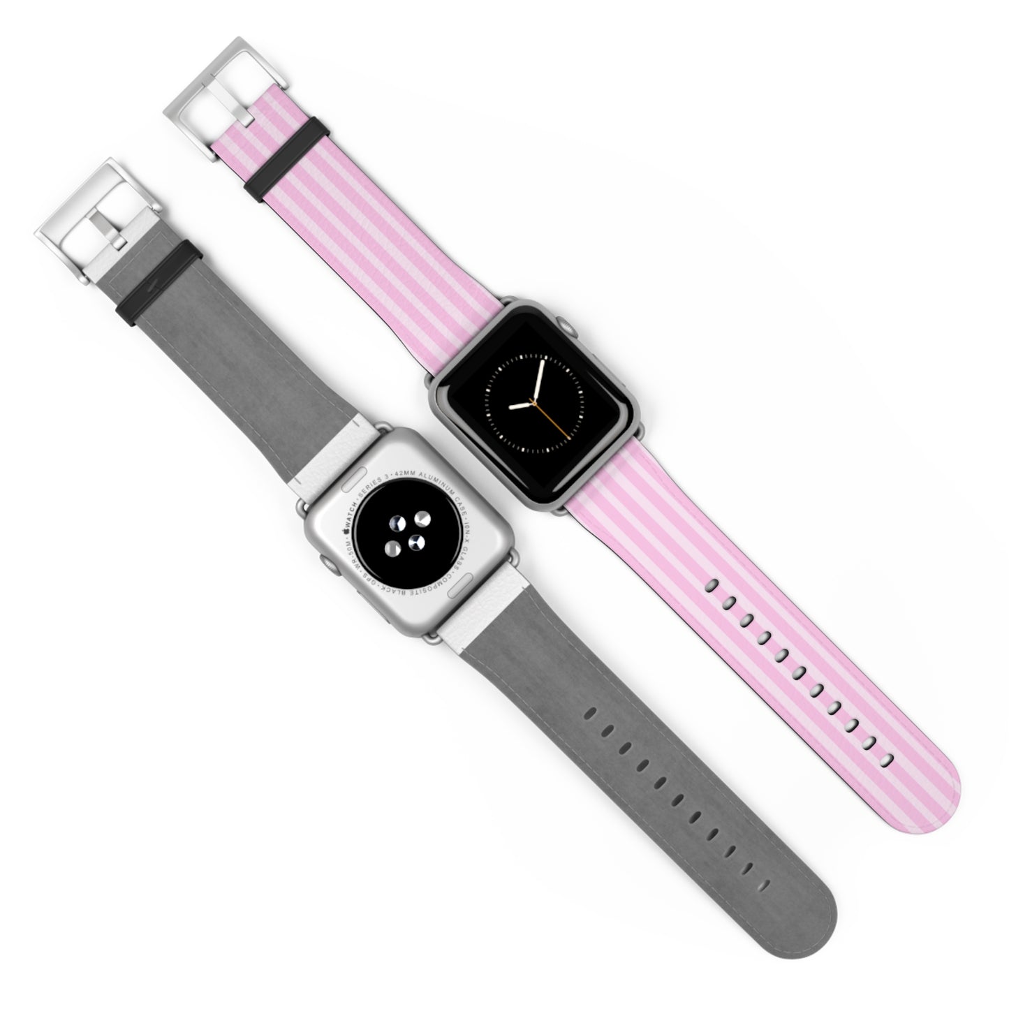 Pink Striped Apple Watch Band