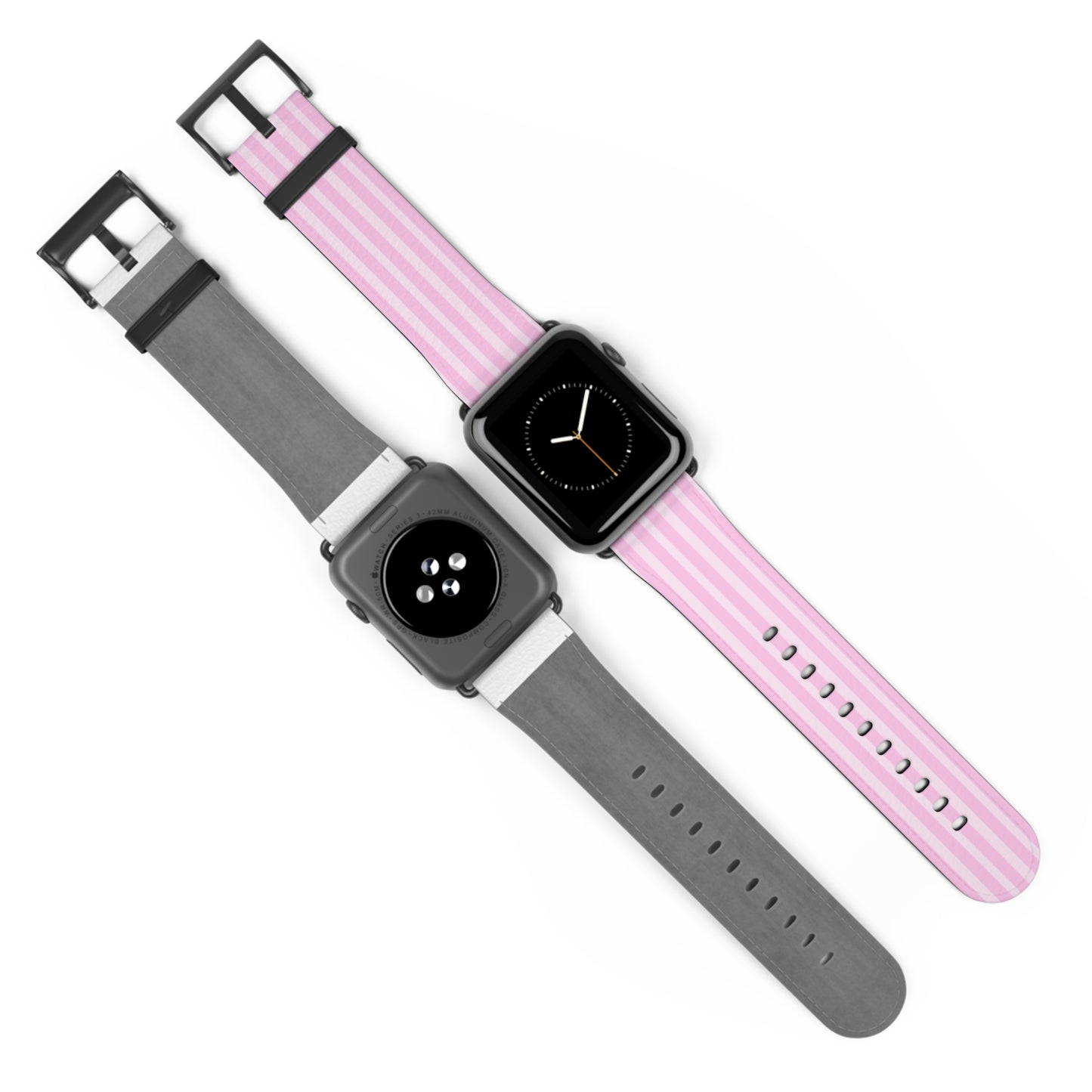 Pink Striped Apple Watch Band