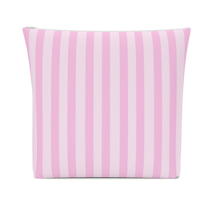 Pink Striped XL Cosmetic Bag