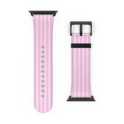 Pink Striped Apple Watch Band