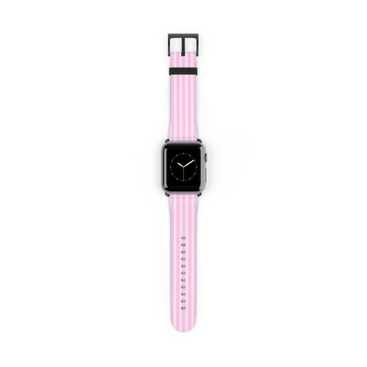 Pink Striped Apple Watch Band