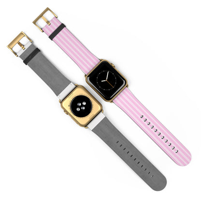 Pink Striped Apple Watch Band