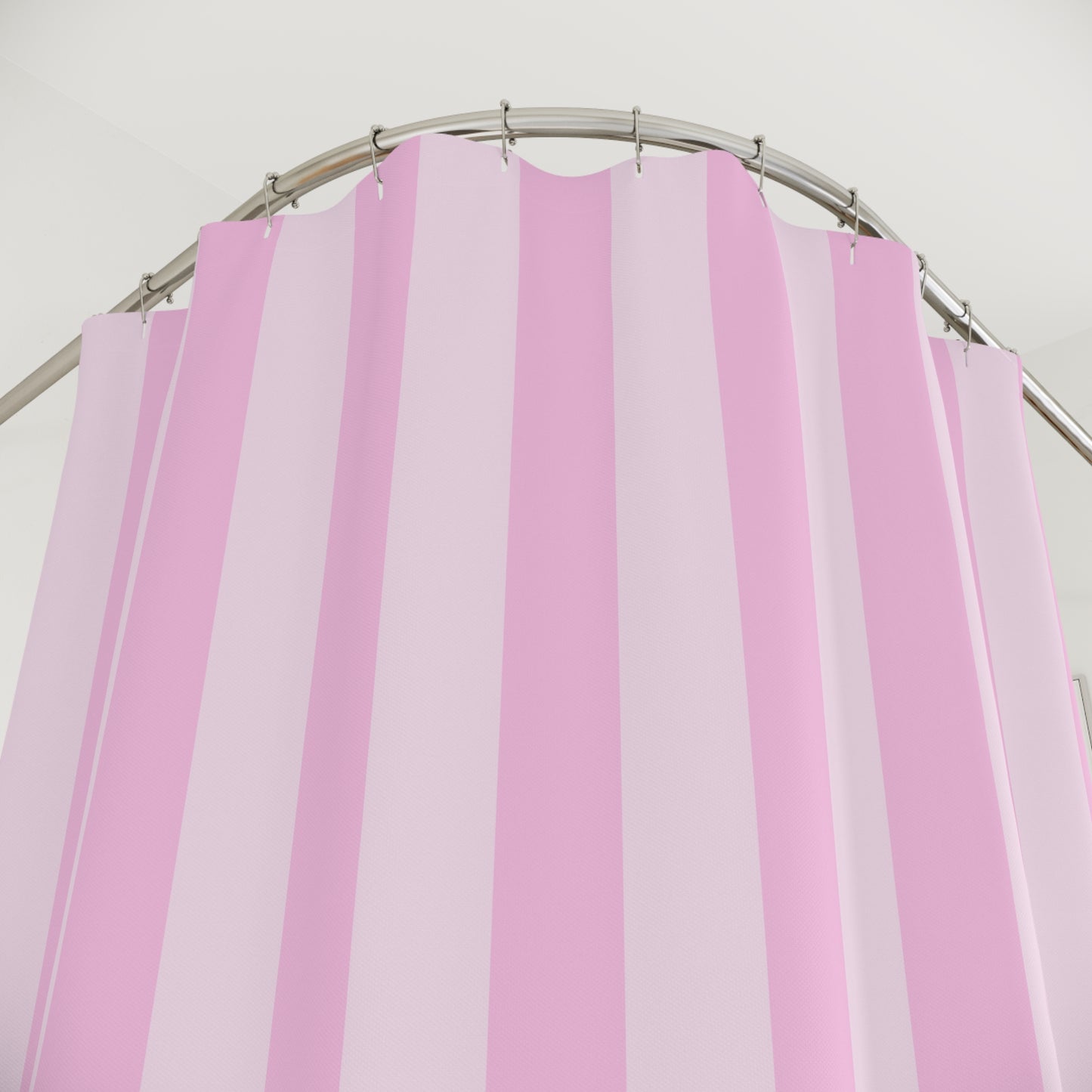 Pink Striped Shower Curtain