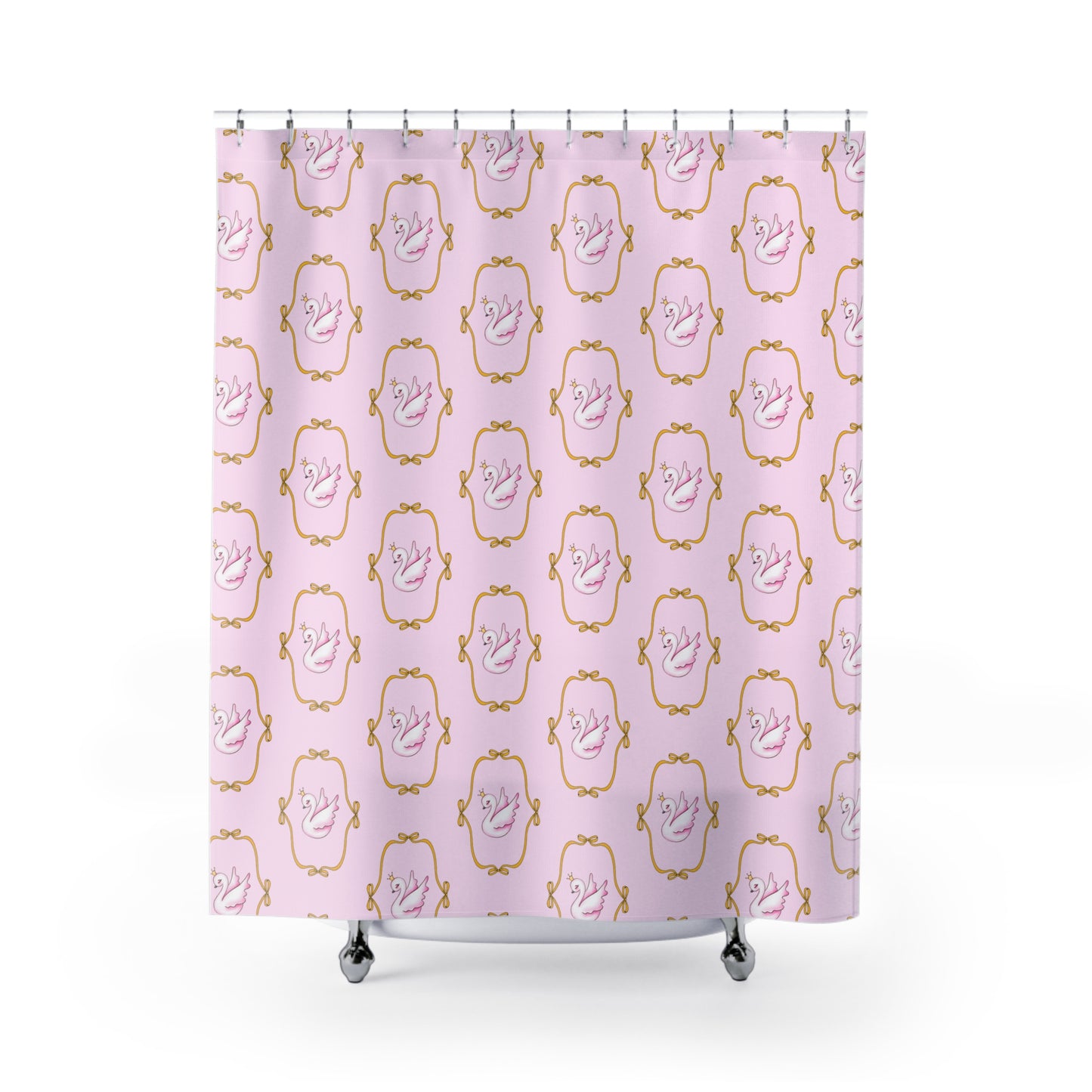 Swooning Swan Shower Curtain