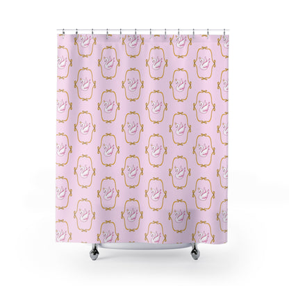 Swooning Swan Shower Curtain