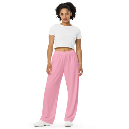 Cherry Pink Wide-Leg Pants